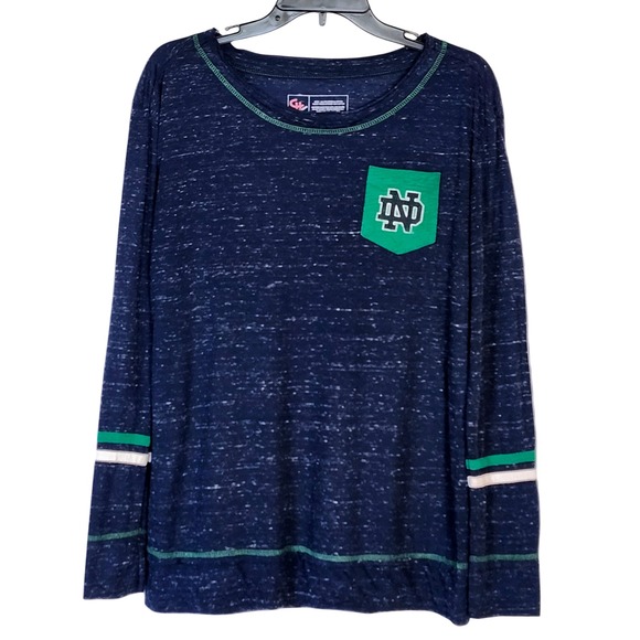 Notre Dame Fighting Irish Campus Heritage Long Sleeve Tee Shirt Womens Large - Picture 1 of 6